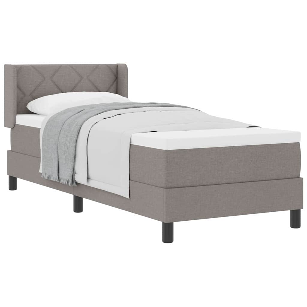Lit boxspring avec matelas avec matelas Taupe 80 x 200 cm - XIOS