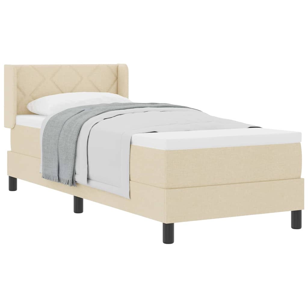 Lit boxspring avec matelas avec matelas Crème 80 x 200 cm - XIOS