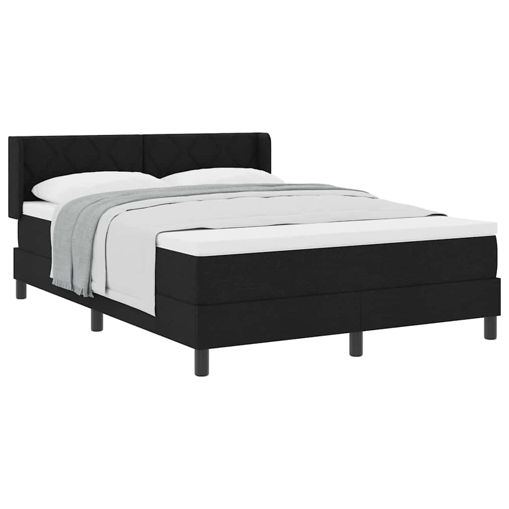 Lit boxspring avec matelas avec matelas Noir 140 x 190 cm - XIOS