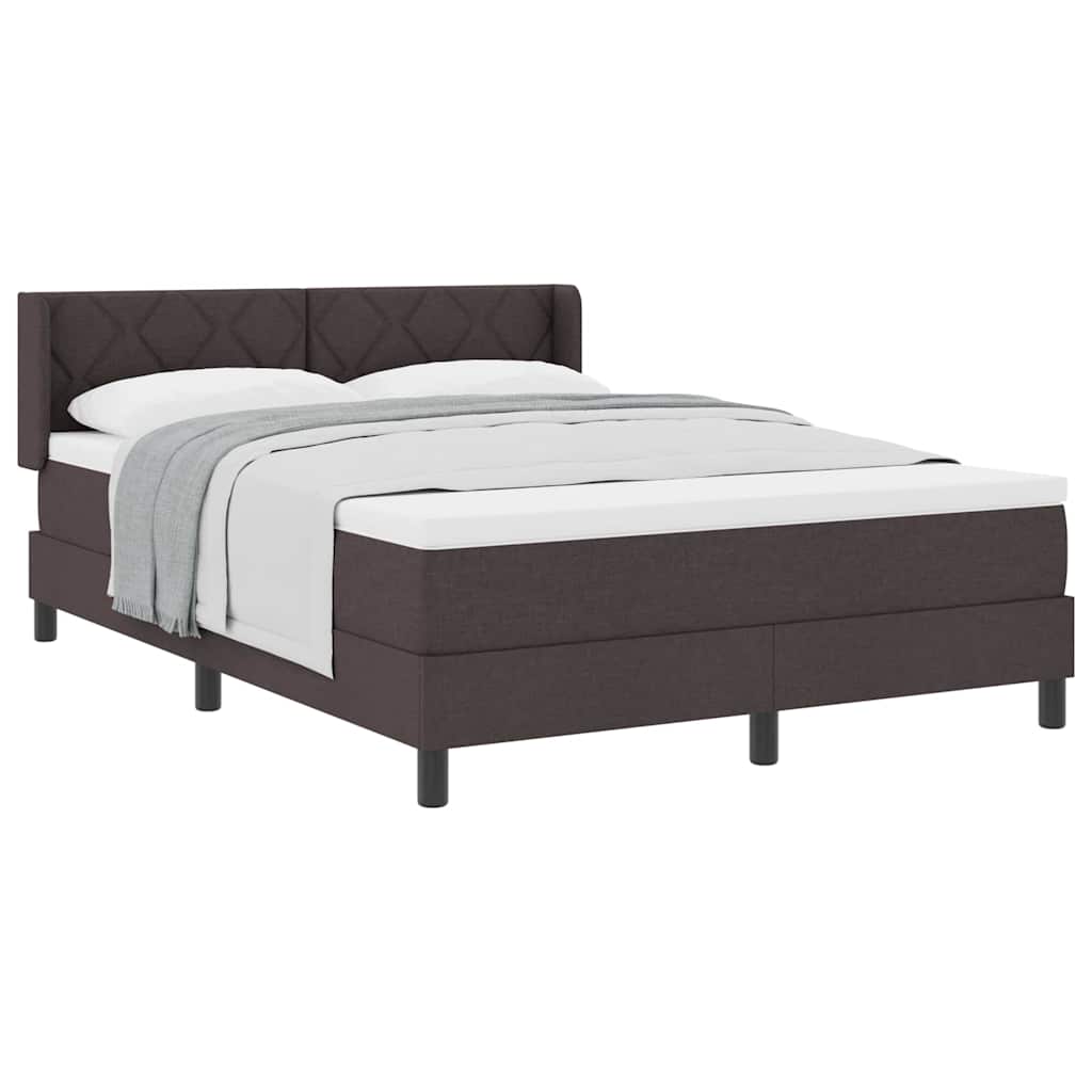 Lit boxspring avec matelas Marron foncé 140 x 190 cm - XIOS