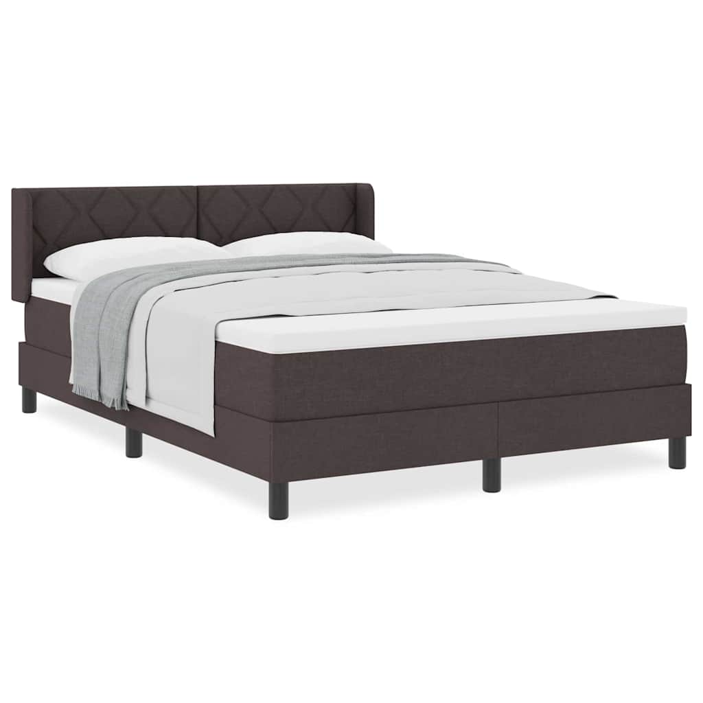 Lit boxspring avec matelas Marron foncé 140 x 190 cm - XIOS
