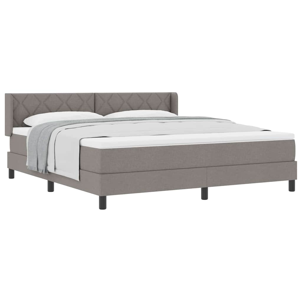 Lit boxspring avec matelas avec matelas Taupe 180 x 200 cm - XIOS
