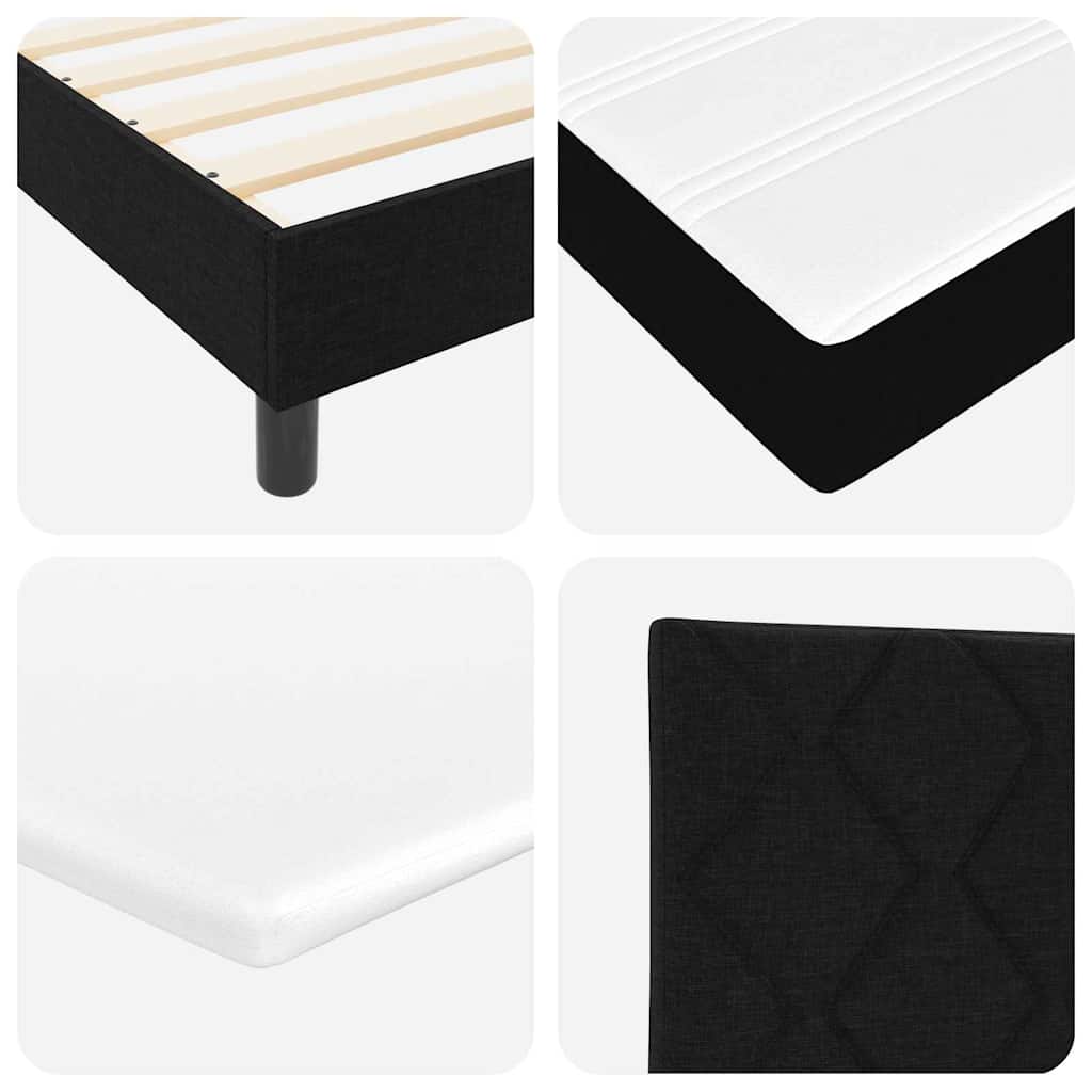 Lit boxspring avec matelas avec matelas Noir 200 x 200 cm