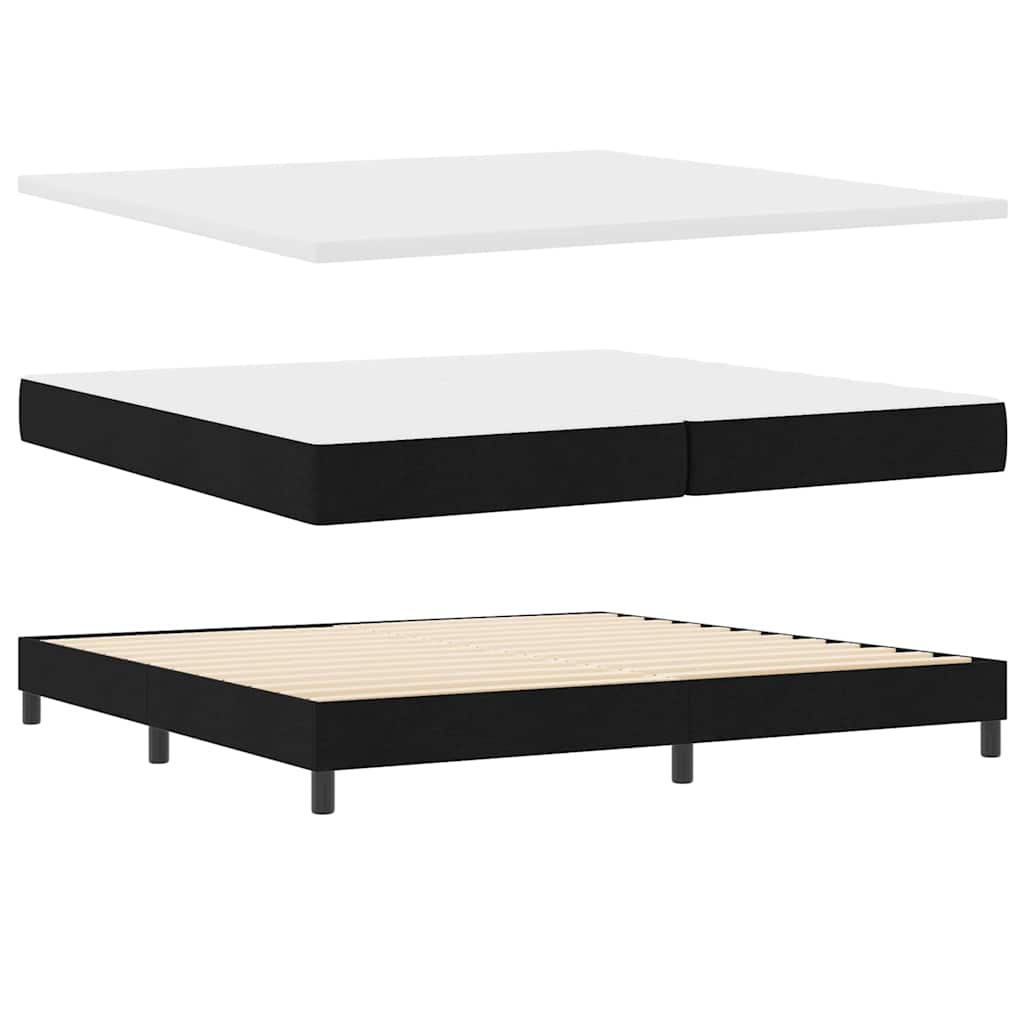 Lit boxspring avec matelas avec matelas Noir 200 x 200 cm