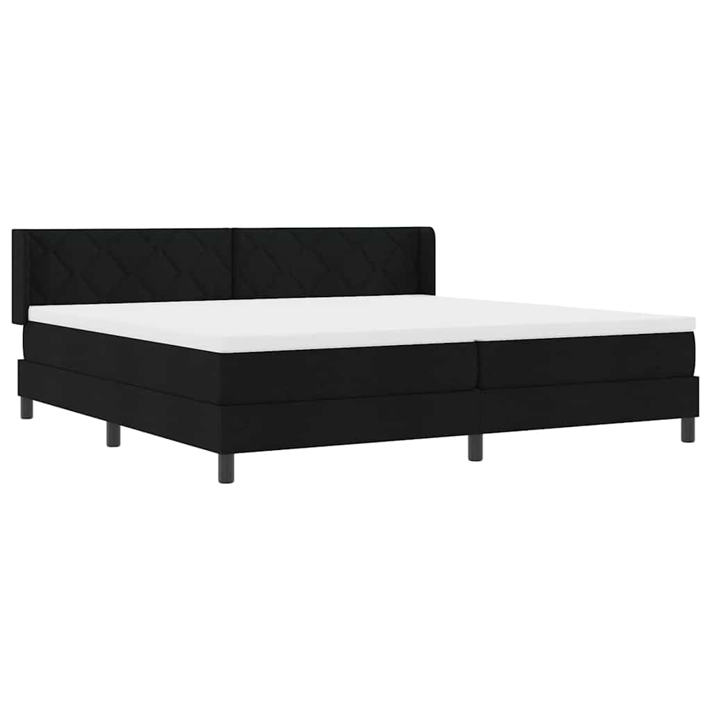 Lit boxspring avec matelas avec matelas Noir 200 x 200 cm