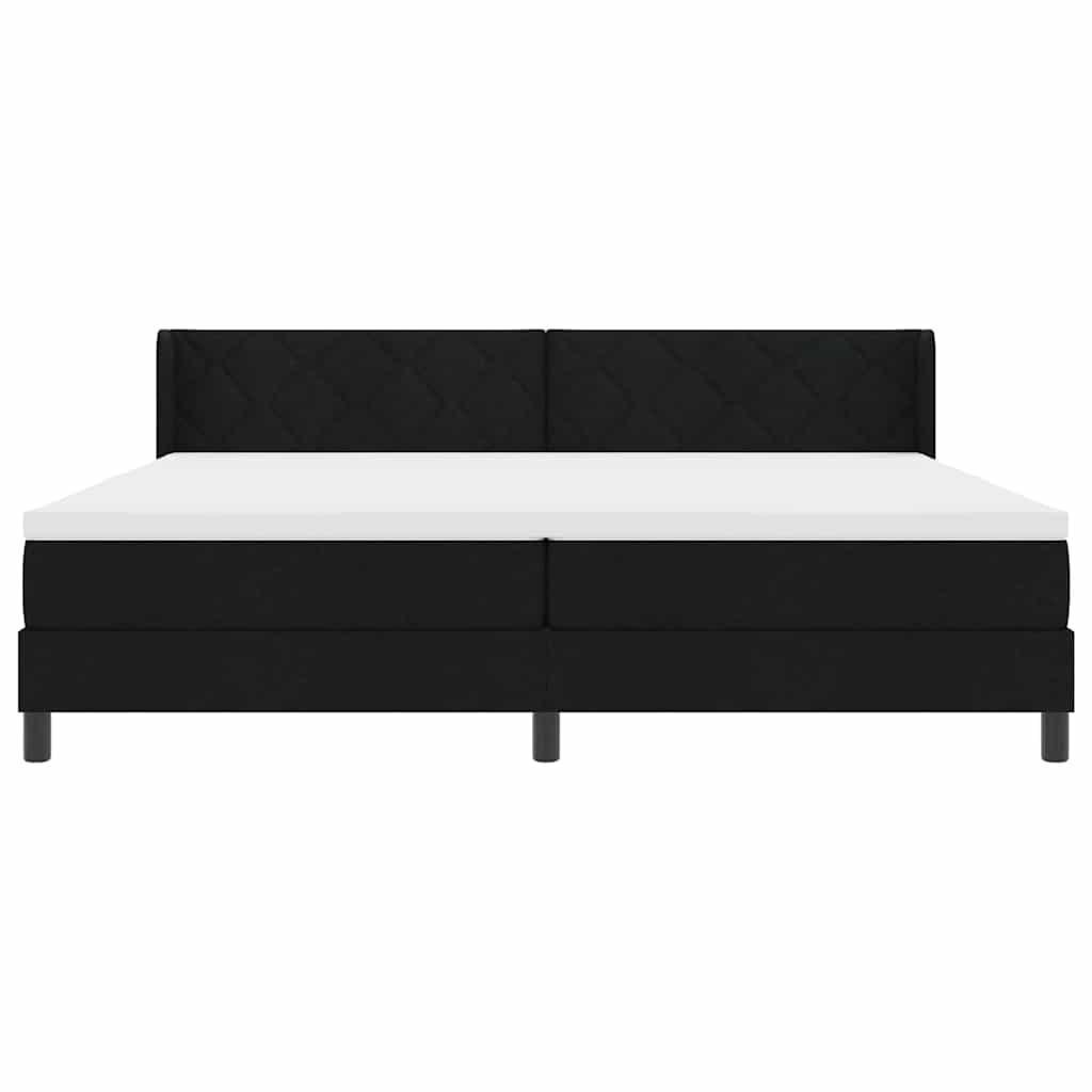 Lit boxspring avec matelas avec matelas Noir 200 x 200 cm
