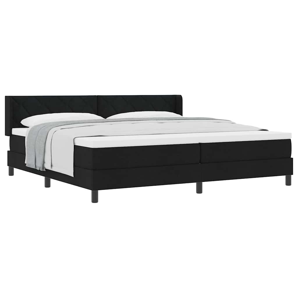 Lit boxspring avec matelas avec matelas Noir 200 x 200 cm