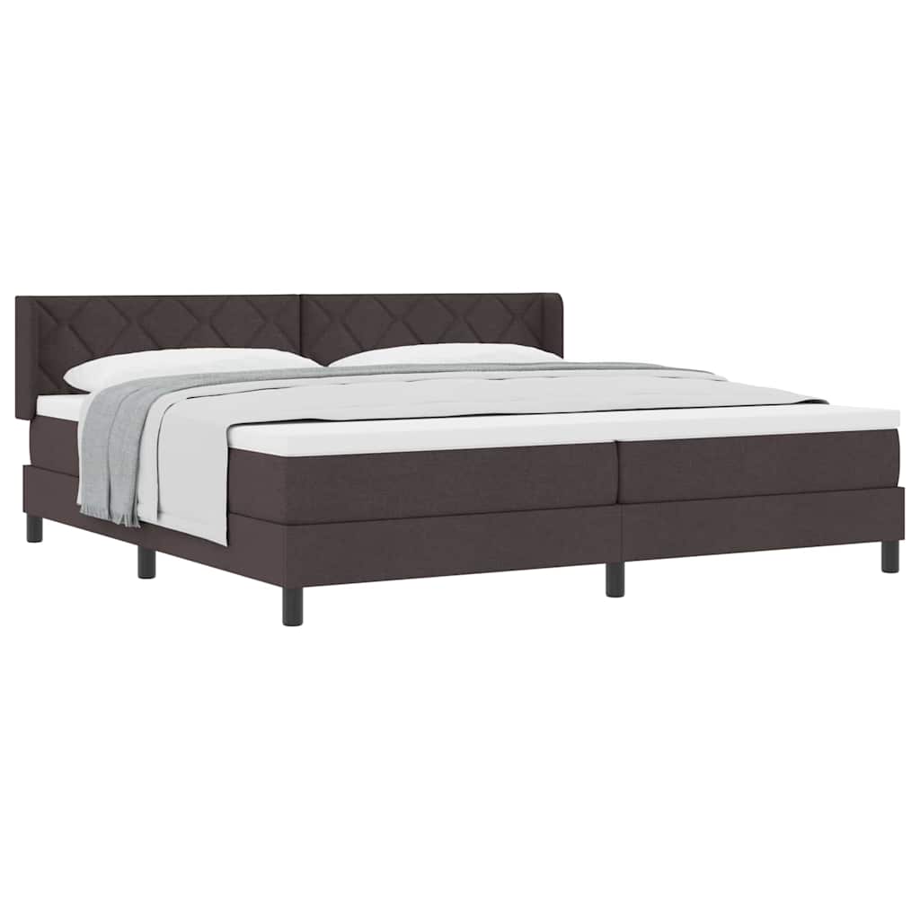 Lit boxspring avec matelas Marron foncé 200 x 200 cm