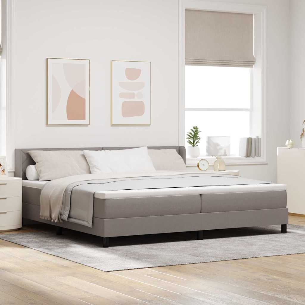 Lit boxspring avec matelas avec matelas Taupe 200 x 200 cm
