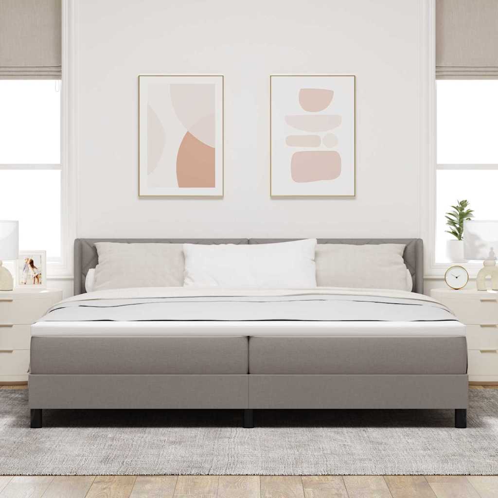 Lit boxspring avec matelas avec matelas Taupe 200 x 200 cm