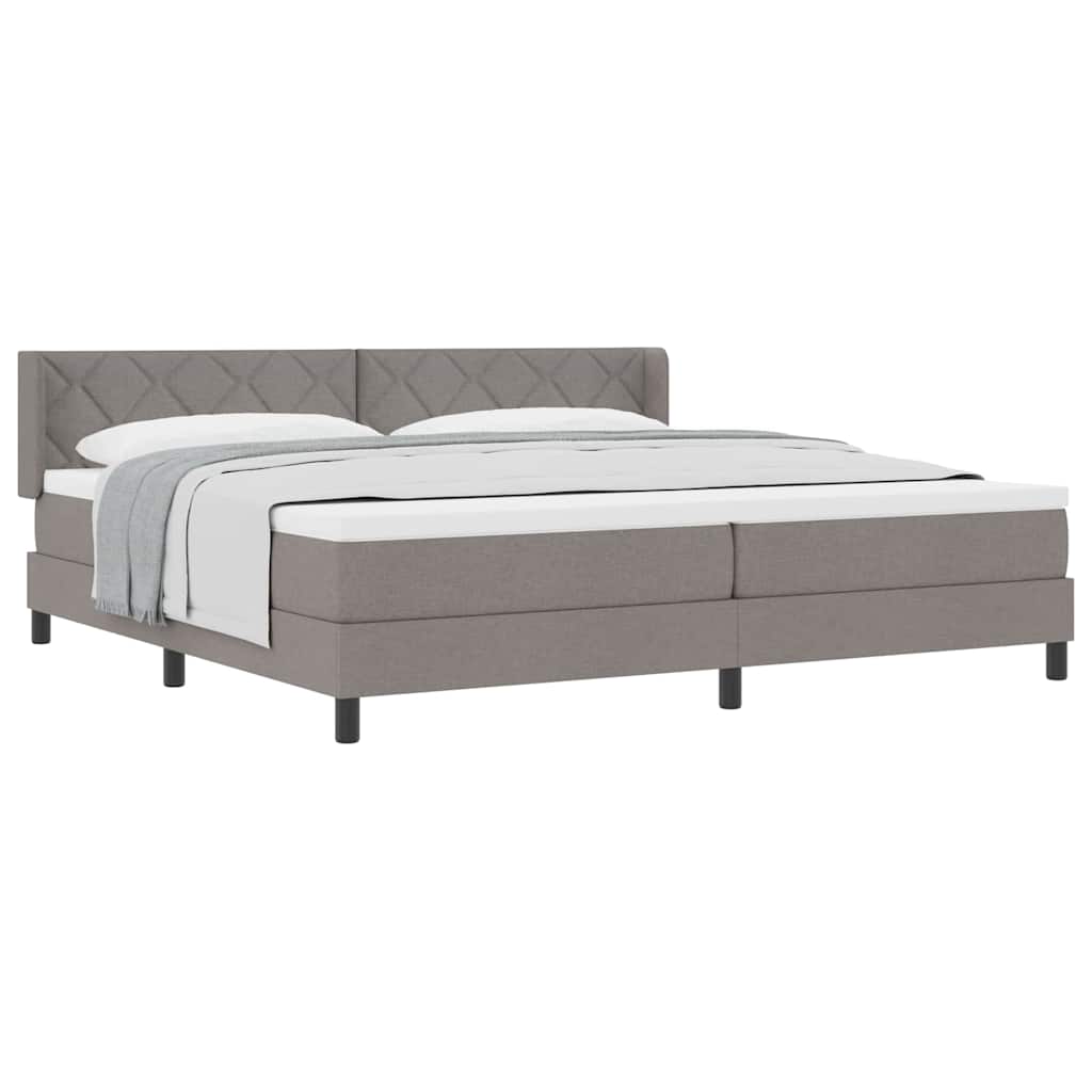 Lit boxspring avec matelas avec matelas Taupe 200 x 200 cm