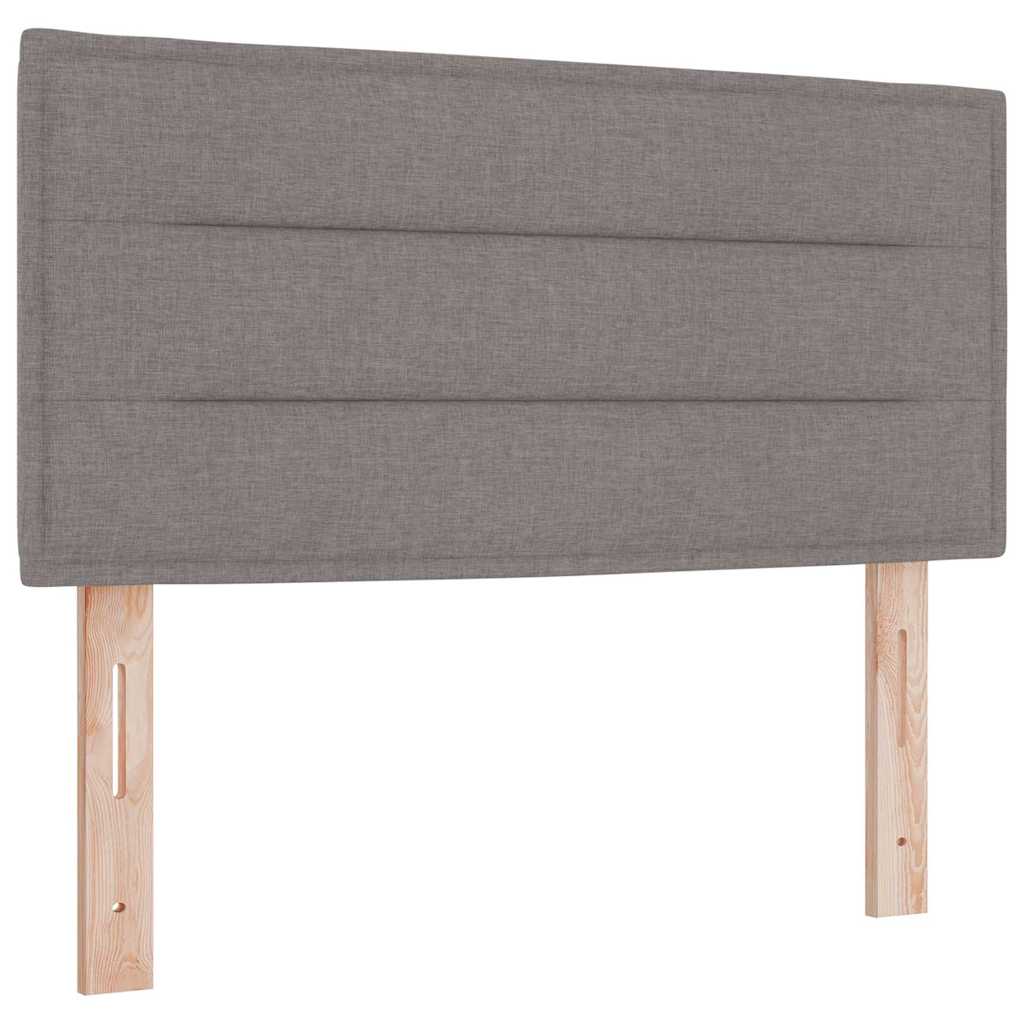 Lit à Ressorts avec matelas Taupe 100 x 200 cm tissu - XIOS