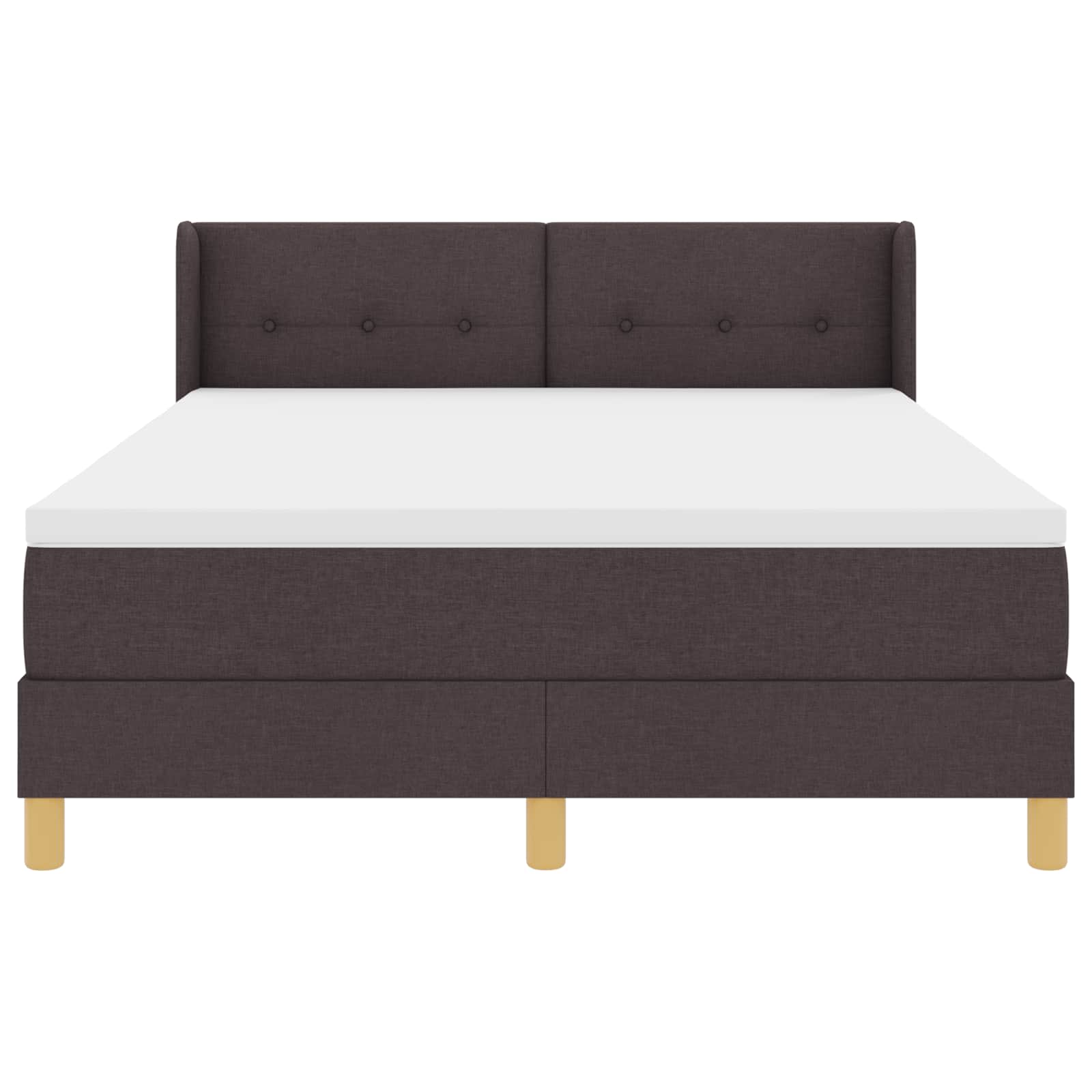 Lit à ressorts avec matelas Marron foncé 200 x 160 cm Polyester - XIOS