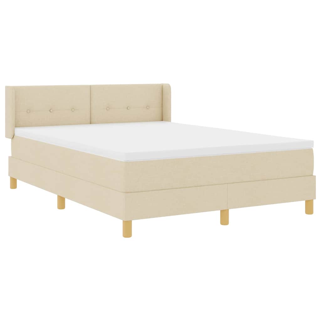 Lit à ressorts avec matelas Crème 200 x 160 cm Polyester - XIOS