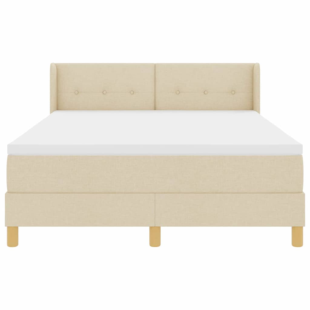 Lit à ressorts avec matelas Crème 200 x 160 cm Polyester - XIOS