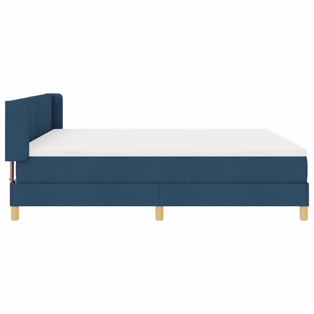 Lit à Ressorts avec matelas Bleu 180 x 200 cm tissu - XIOS