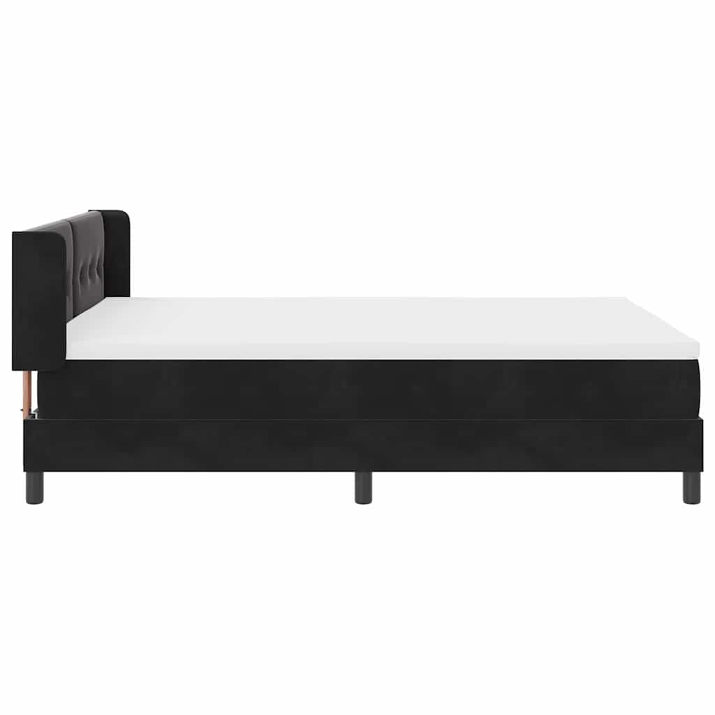 Lit à ressorts avec matelas Noir 200 x 160 cm Polyester - XIOS