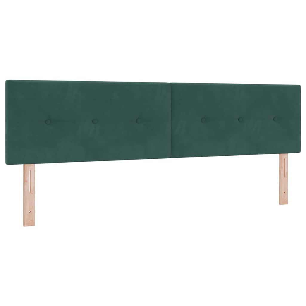 Lit à ressorts avec tête de lit Vert foncé 200 x 180 cm Velours - XIOS