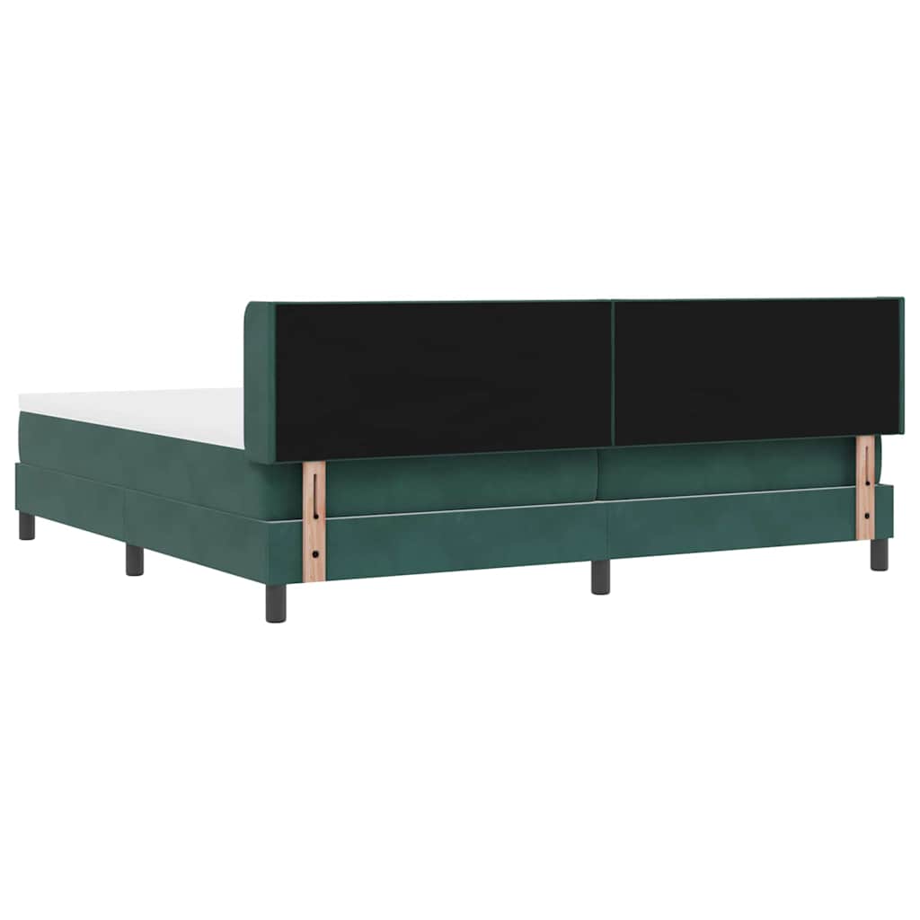 Lit à ressorts avec matelas noir 100x200 cm en velours - XIOS