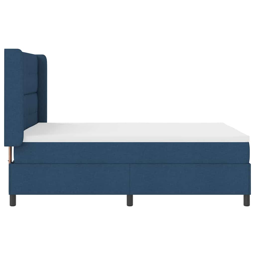 Lit à ressorts avec matelas Bleu 140 x 190 cm tissu - XIOS