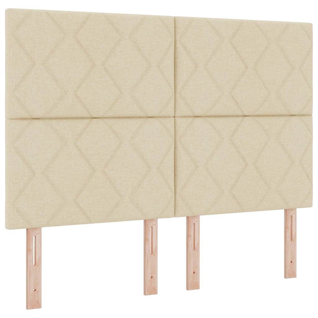 Lit à Ressorts avec matelas Crème 160 x 200 cm tissu - XIOS