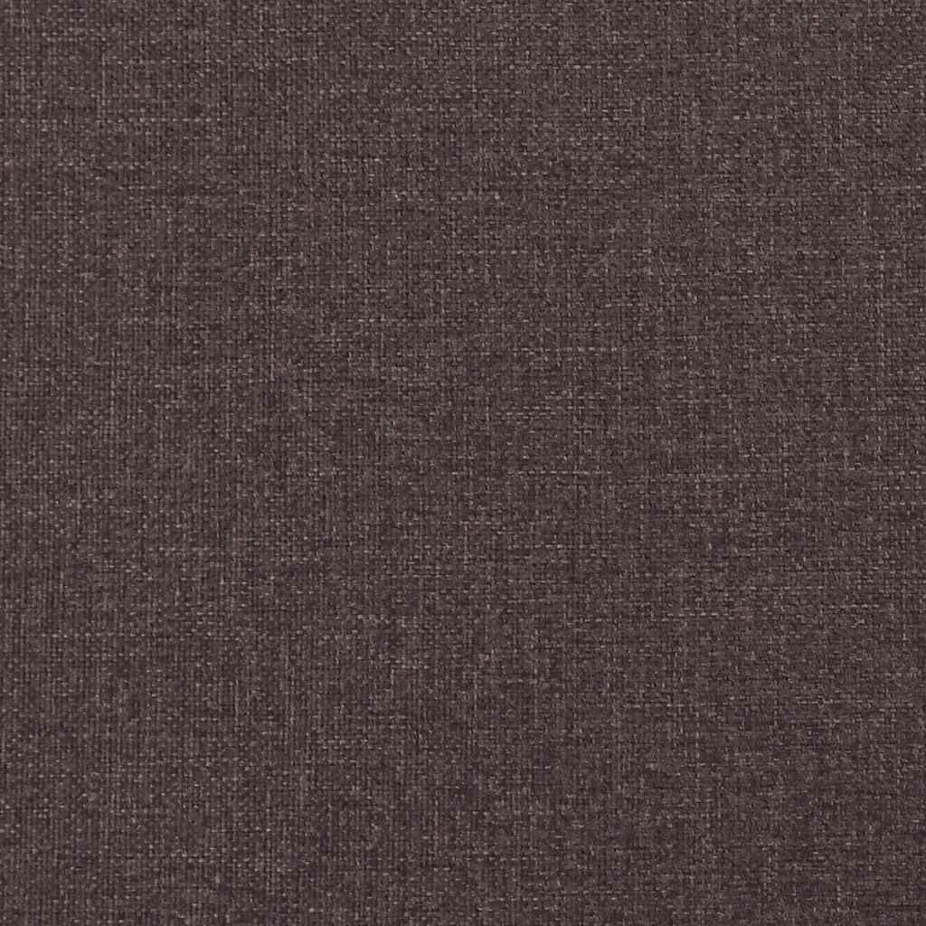 Lit à Ressorts avec matelas Marron foncé 200 x 200 cm tissu