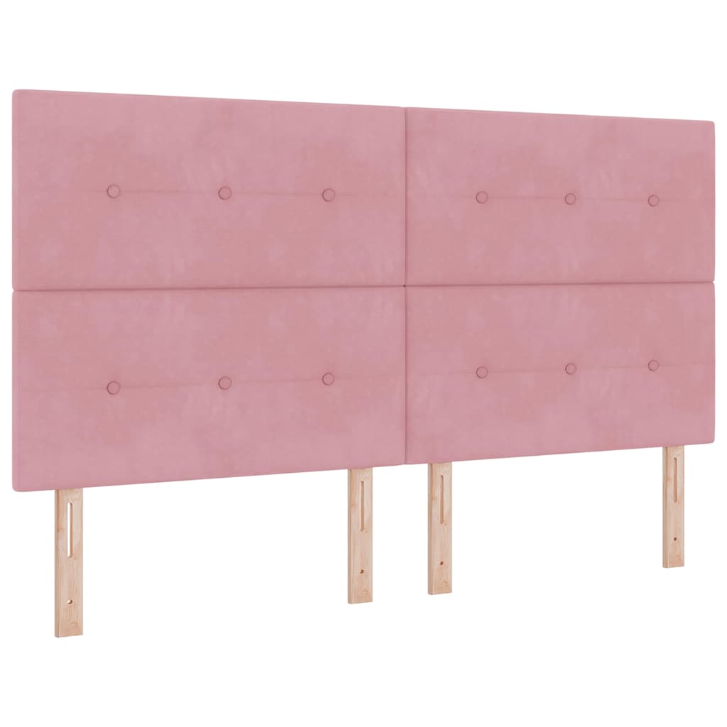 Lit à ressorts avec matelas Rose 180 x 200 cm Velours - XIOS