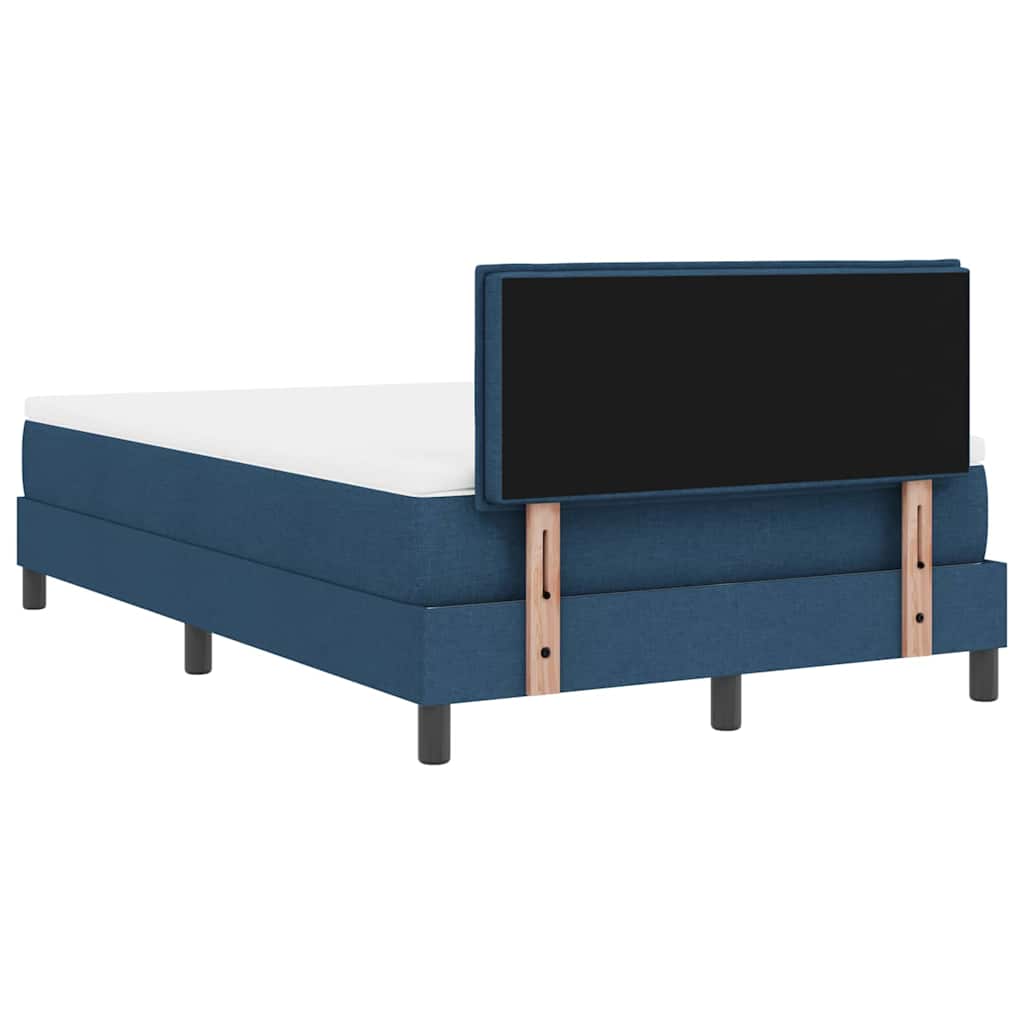Lit à ressorts avec matelas Bleu 120 x 200 cm tissu - XIOS