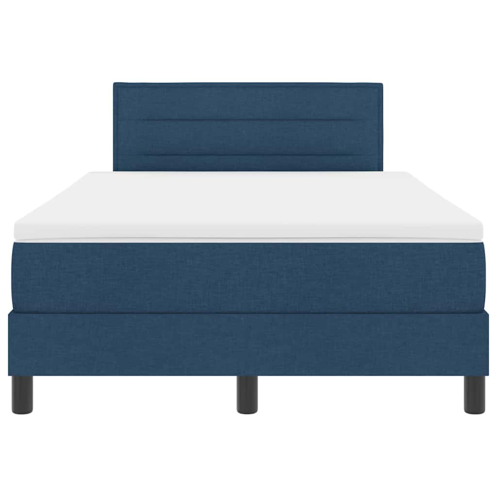 Lit à ressorts avec matelas Bleu 120 x 200 cm tissu - XIOS