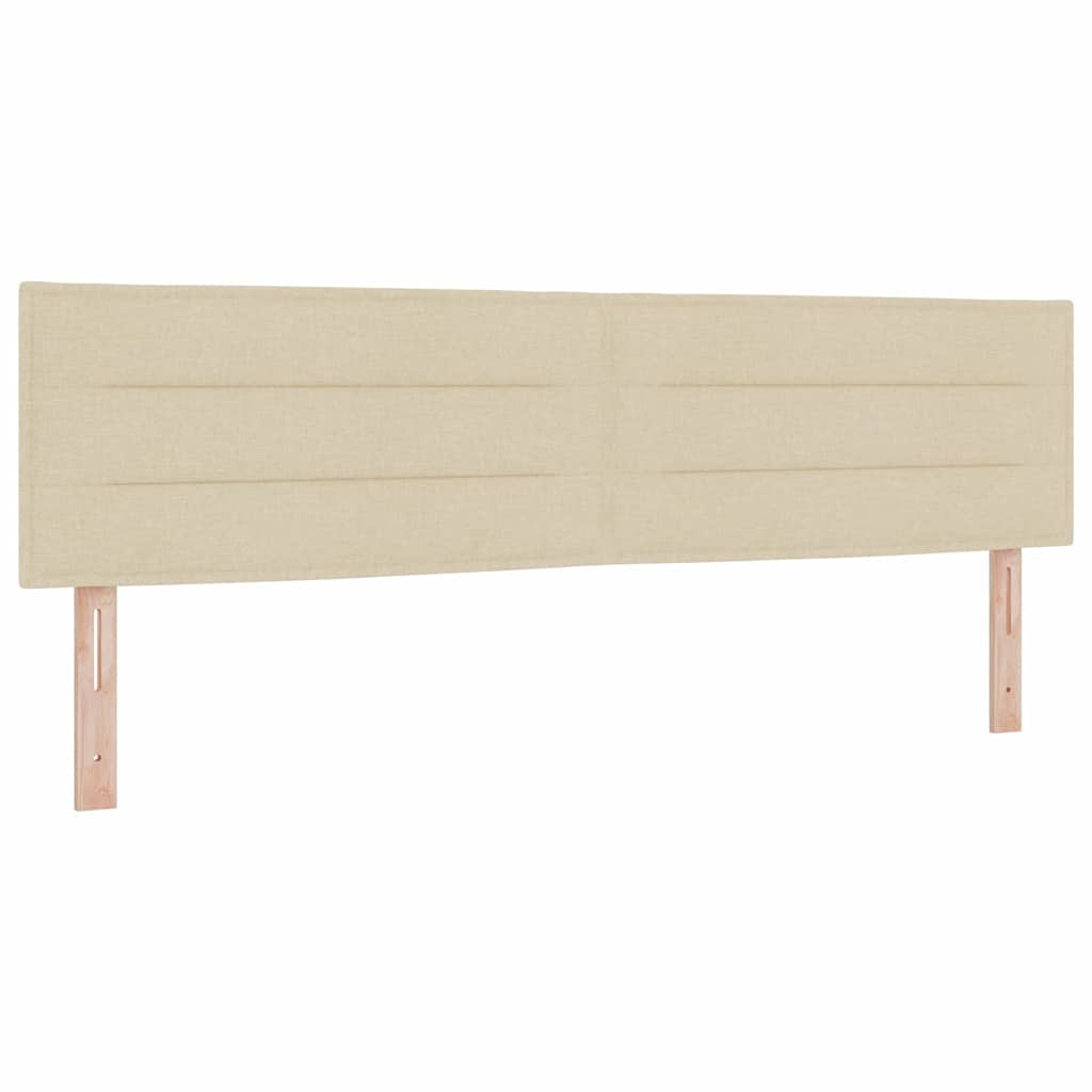 Lit à ressorts avec matelas Crème 180 x 200 cm tissu - XIOS