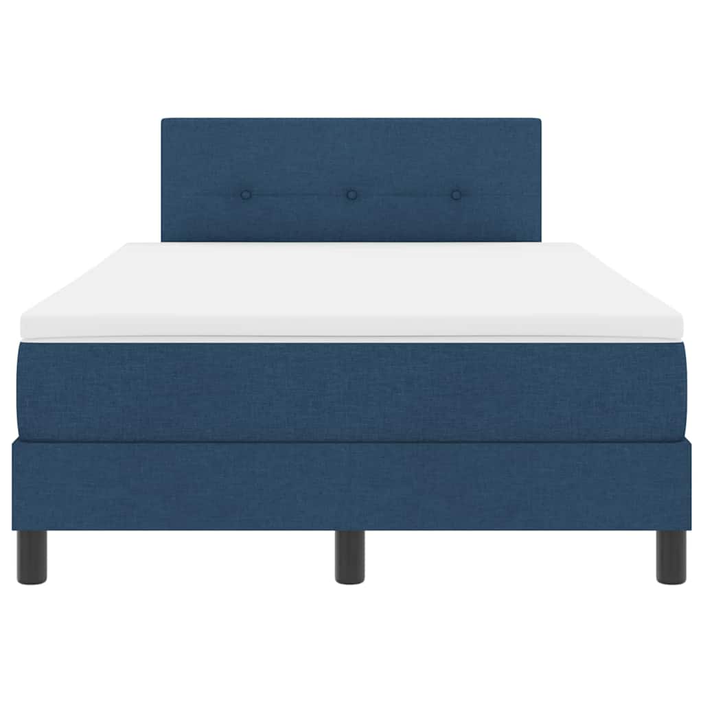 Lit à ressorts avec matelas Bleu 120 x 200 cm tissu - XIOS