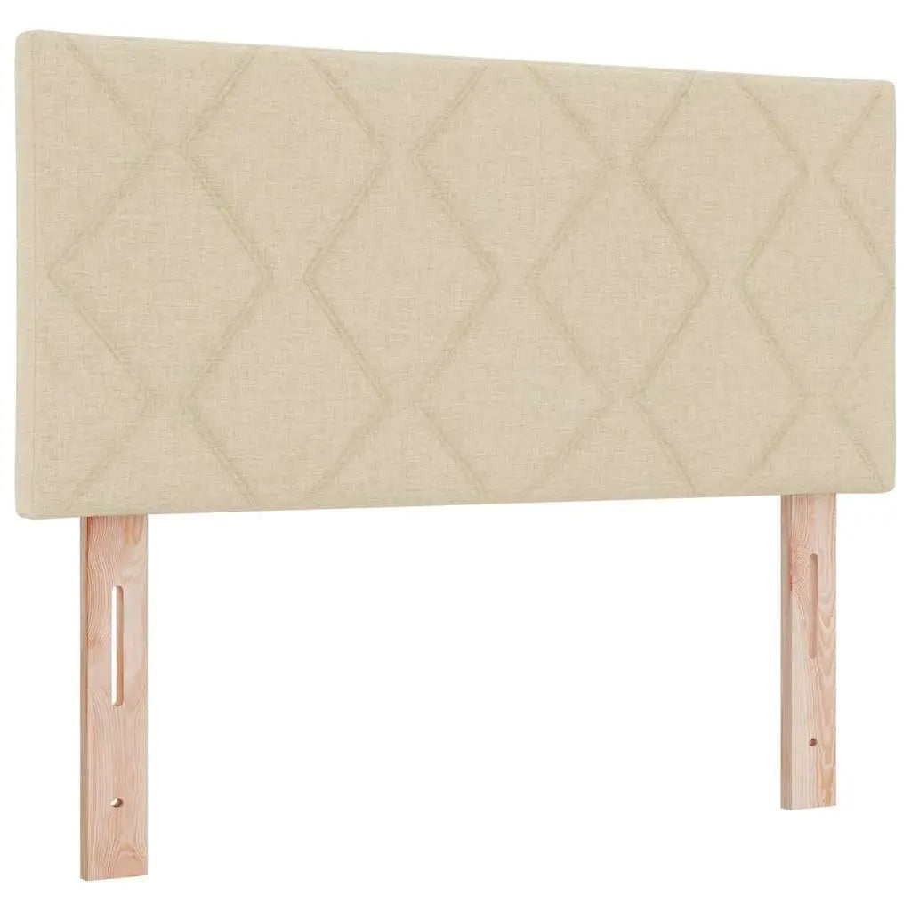 Lit à ressorts avec bandes LED Crème 90 x 190 cm tissu - XIOS
