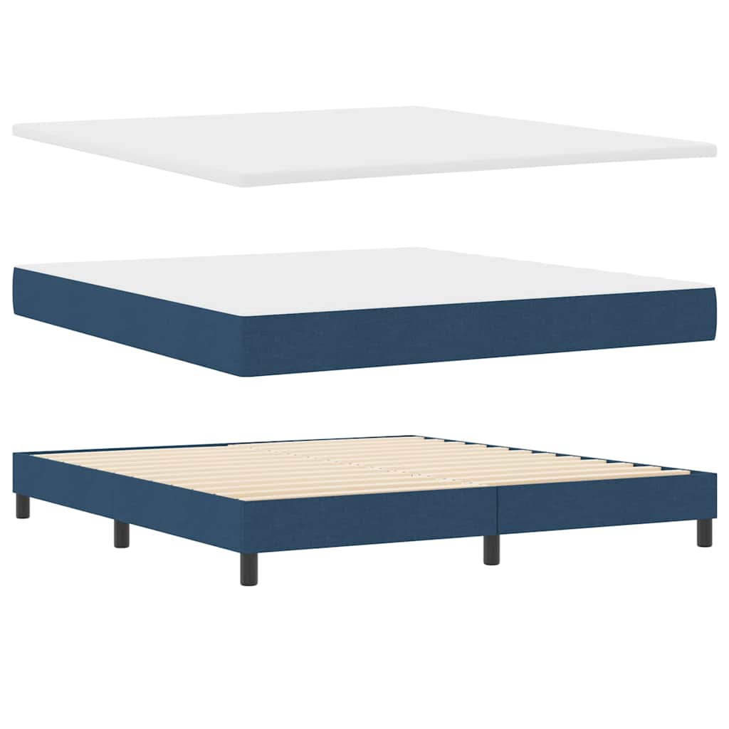 Lit à ressorts avec matelas Bleu 180 x 200 cm tissu - XIOS