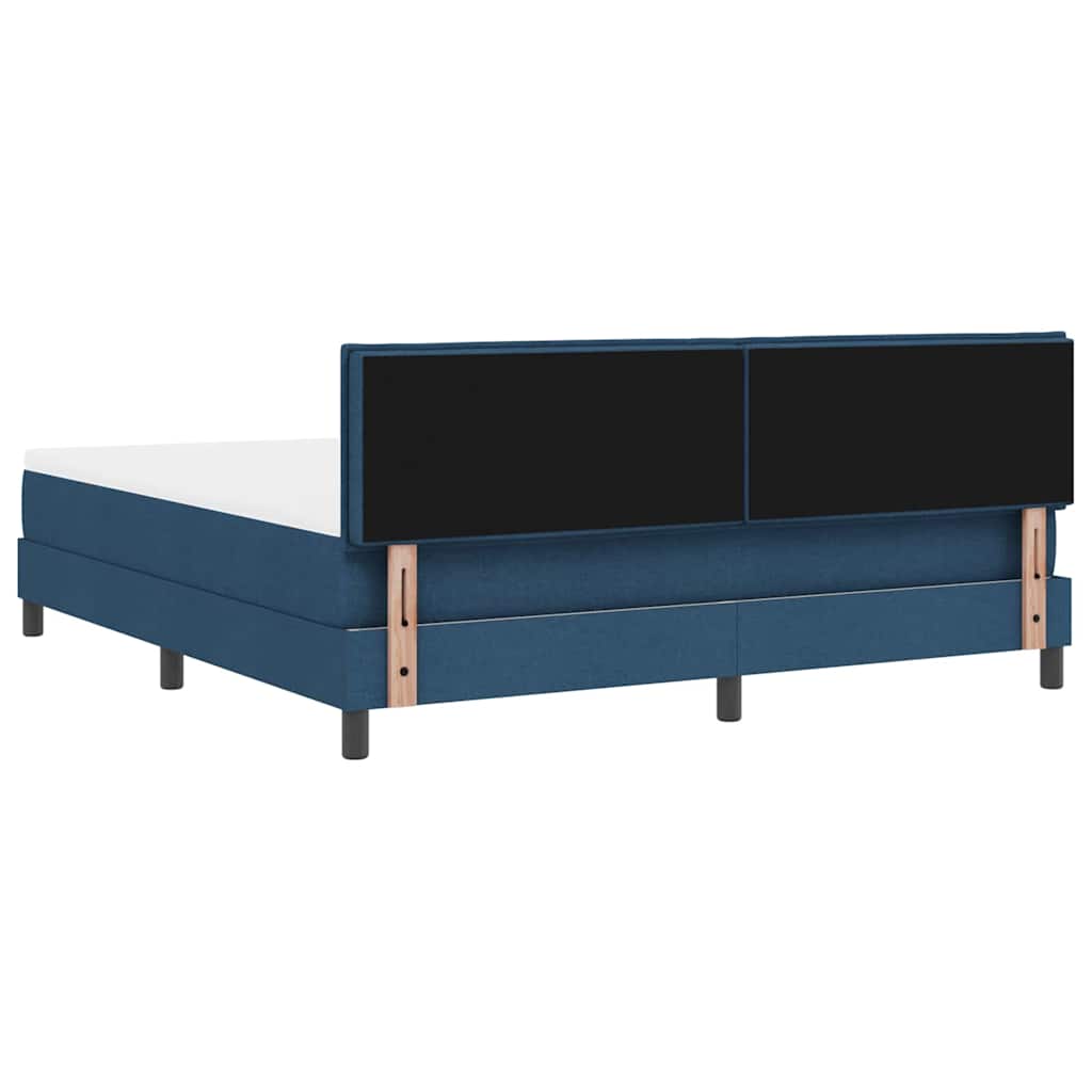 Lit à ressorts avec matelas Bleu 180 x 200 cm tissu - XIOS
