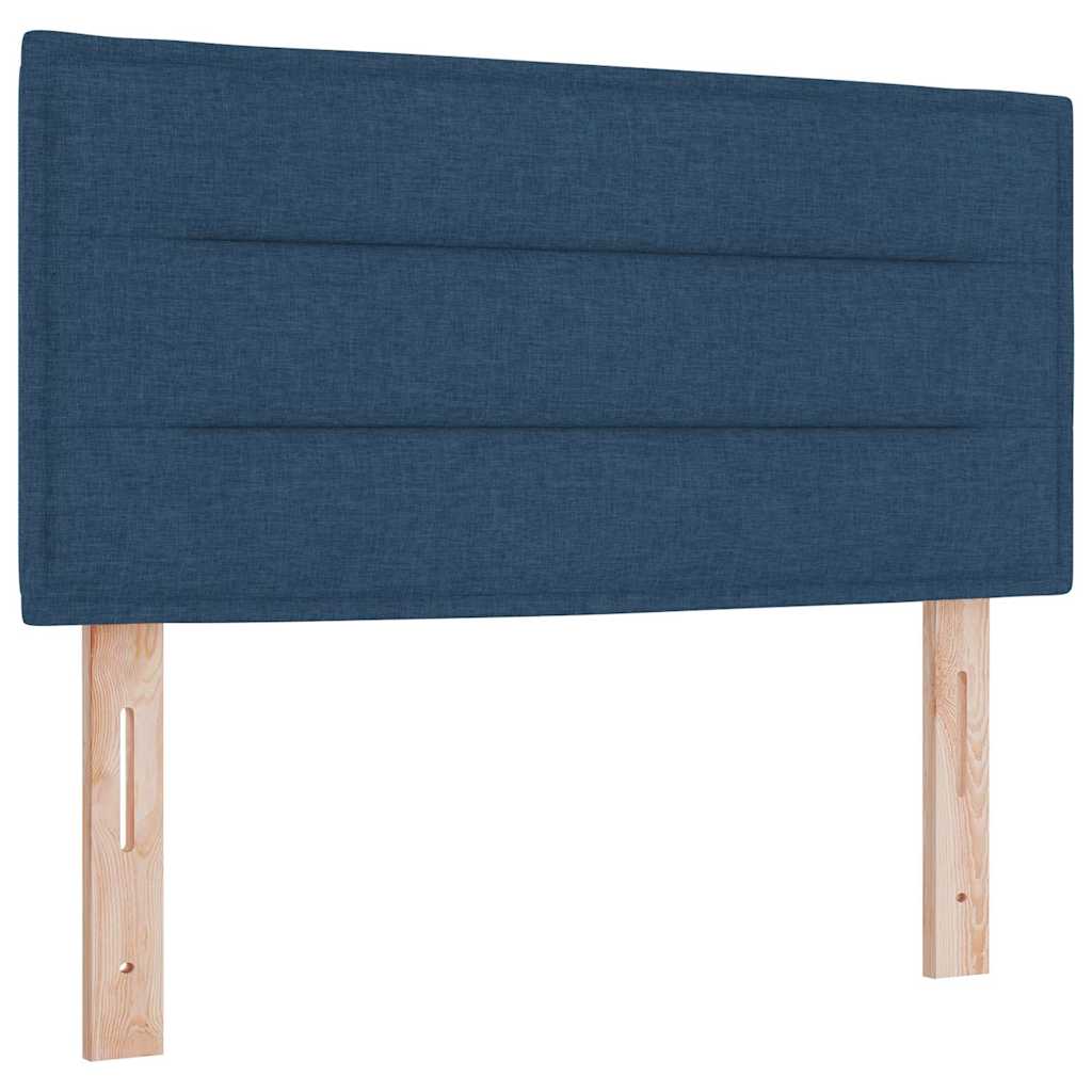 Lit à ressorts avec matelas Bleu 120 x 200 cm tissu - XIOS