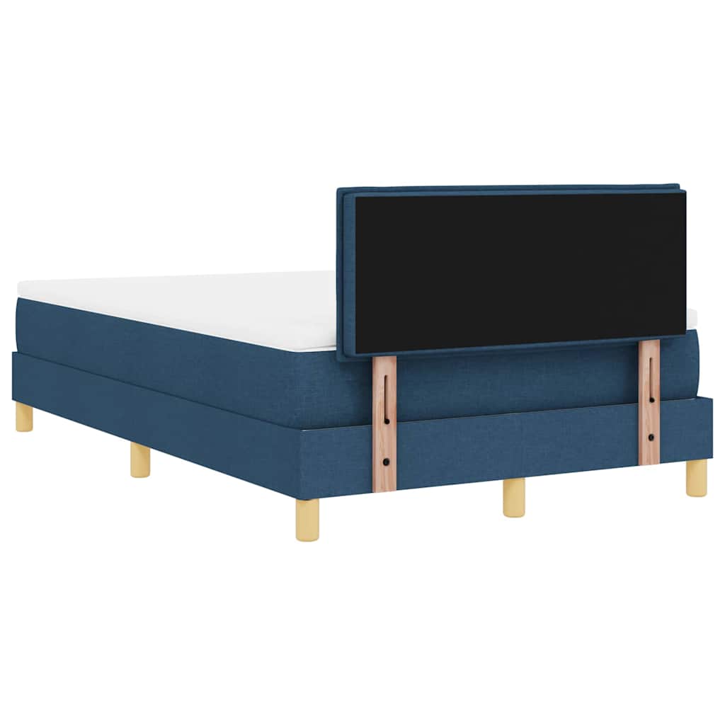 Lit à ressorts avec matelas Bleu 120 x 200 cm tissu - XIOS
