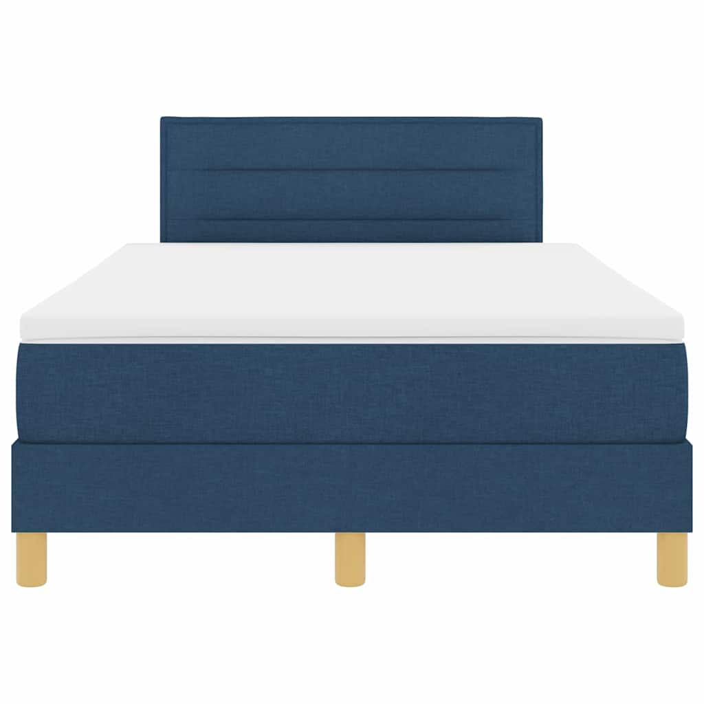 Lit à ressorts avec matelas Bleu 120 x 200 cm tissu - XIOS