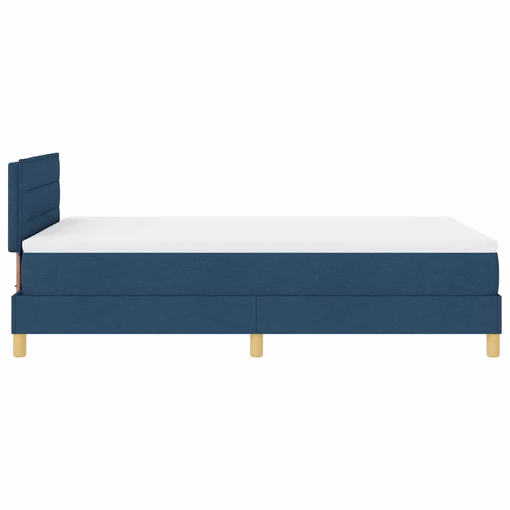 Lit à ressorts avec matelas Bleu 120 x 200 cm tissu - XIOS
