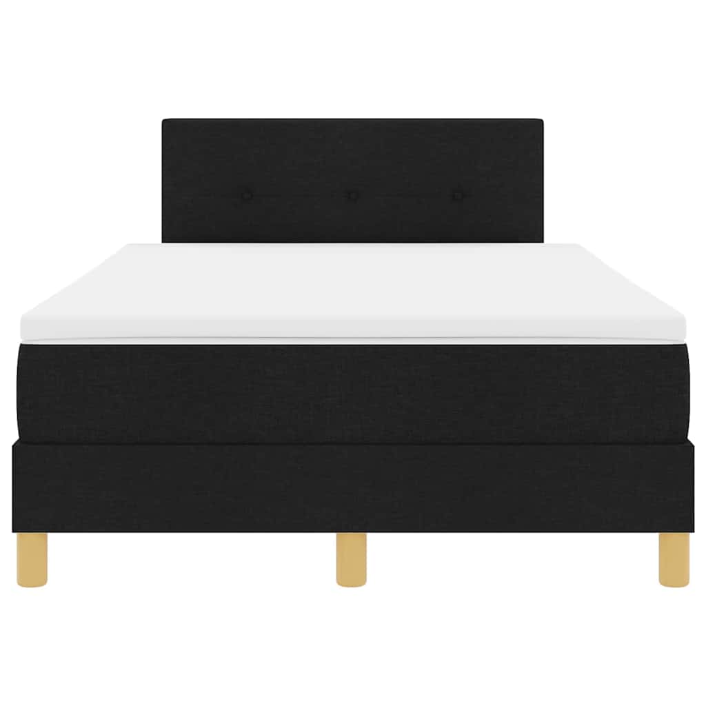 Lit à ressort LED avec matelas Noir 120 x 190 cm tissu - XIOS