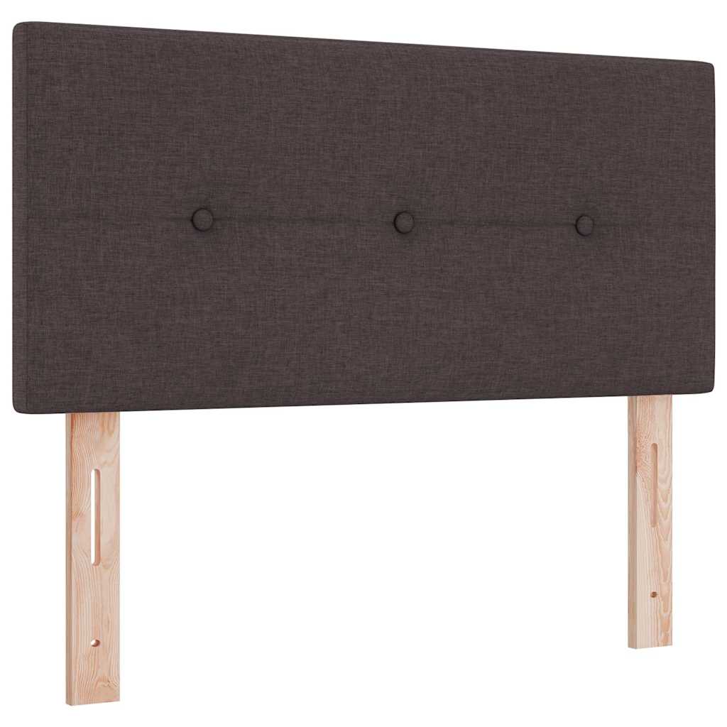 Lit à ressorts avec matelas Marron foncé 120 x 190 cm tissu - XIOS