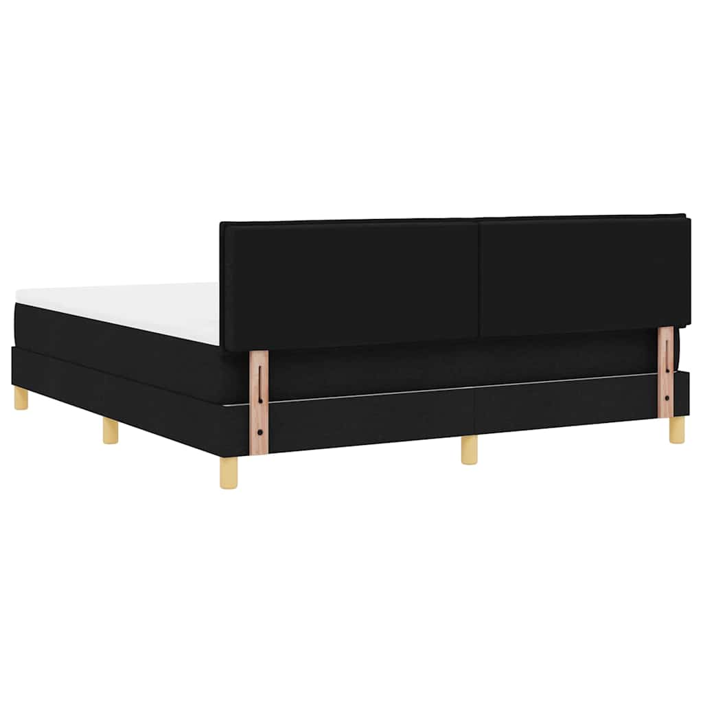 Lit à ressort LED avec bandes LED Noir 180 x 200 cm tissu - XIOS