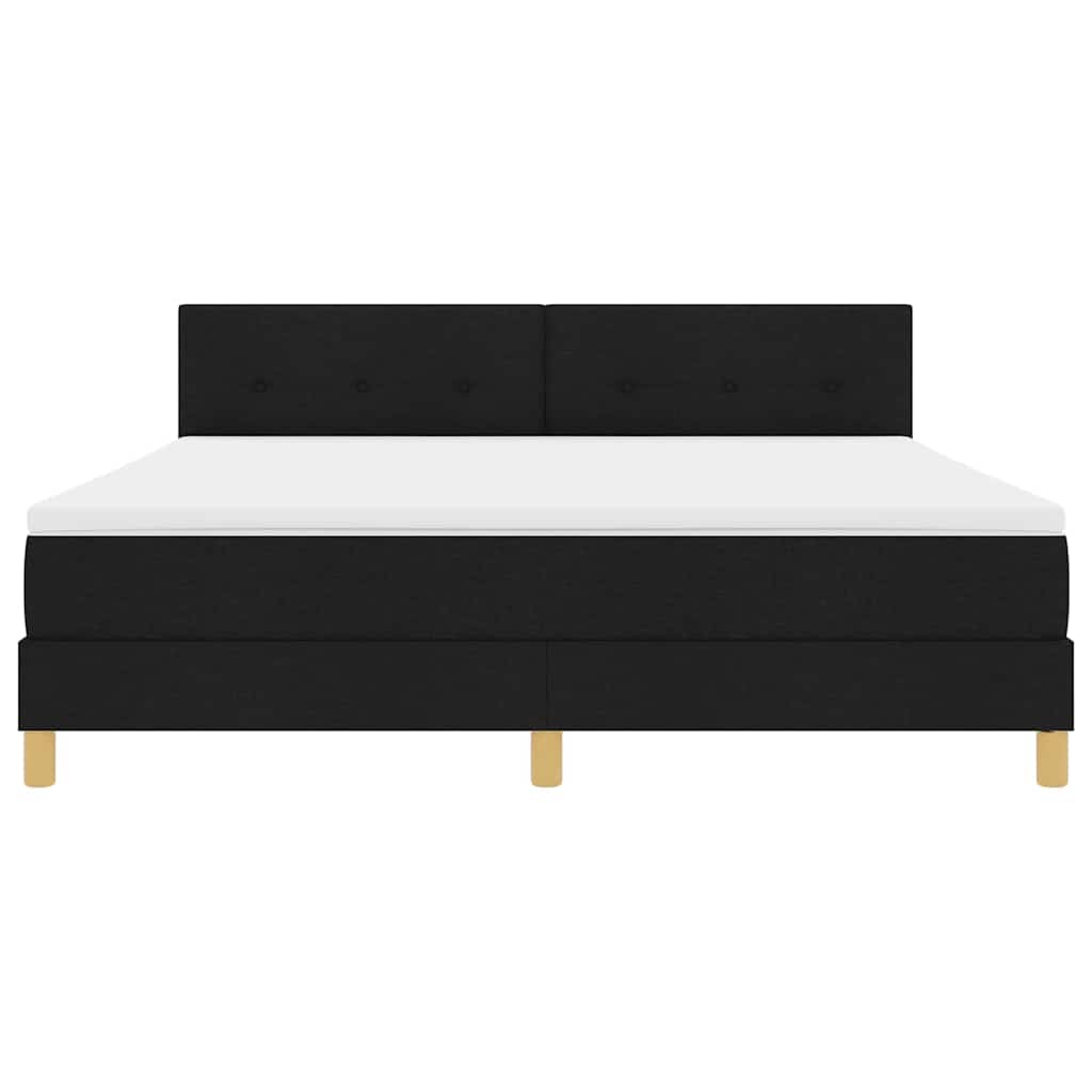 Lit à ressort LED avec bandes LED Noir 180 x 200 cm tissu - XIOS