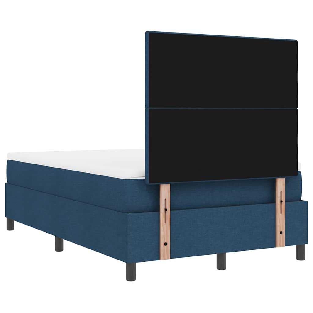 Lit à ressorts avec bandes LED Bleu 120 x 200 cm tissu - XIOS