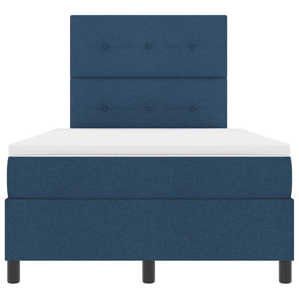 Lit à ressorts avec bandes LED Bleu 120 x 200 cm tissu - XIOS