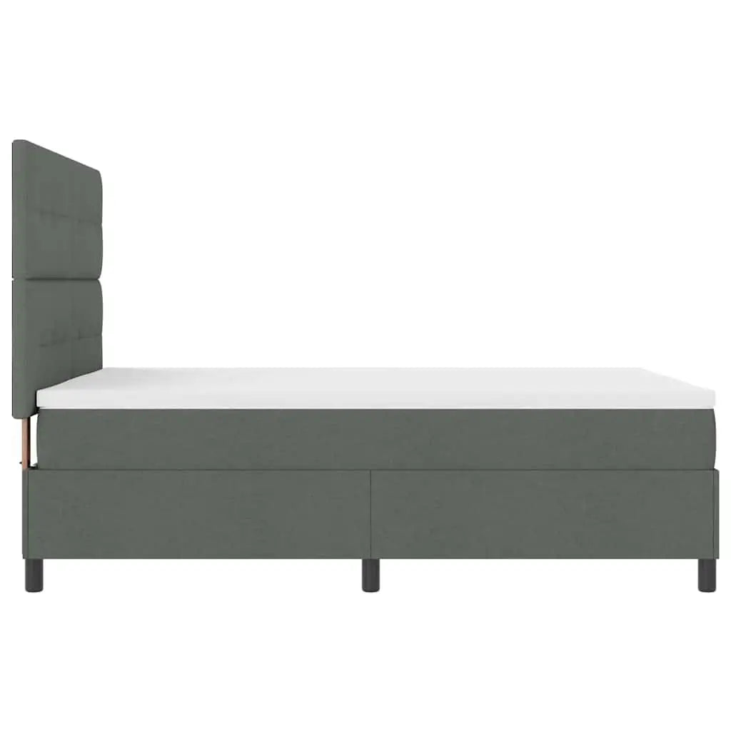 Lit à ressorts avec bandes LED Gris foncé 160 x 200 cm tissu - XIOS