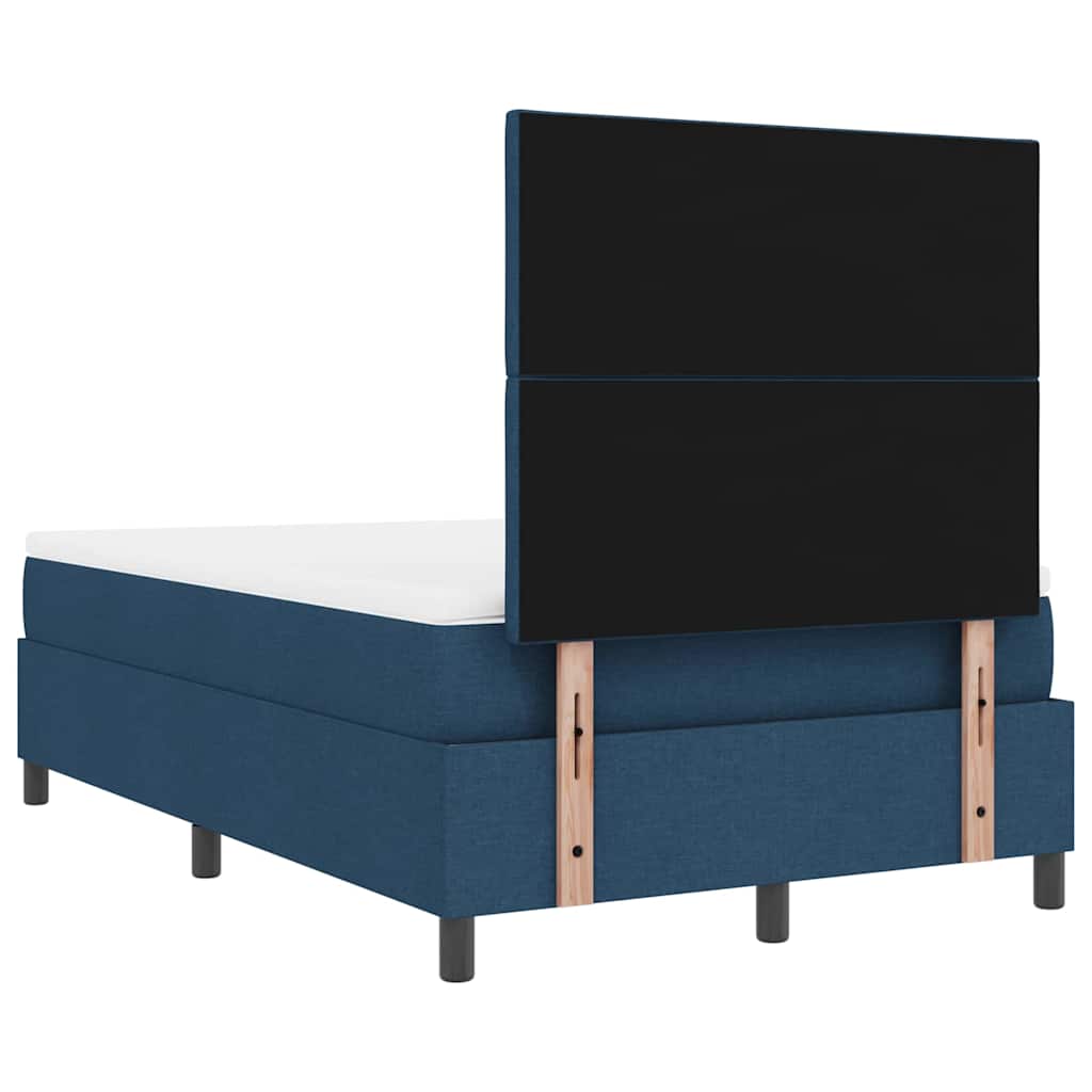 Lit à ressorts avec matelas Bleu 120 x 200 cm tissu - XIOS