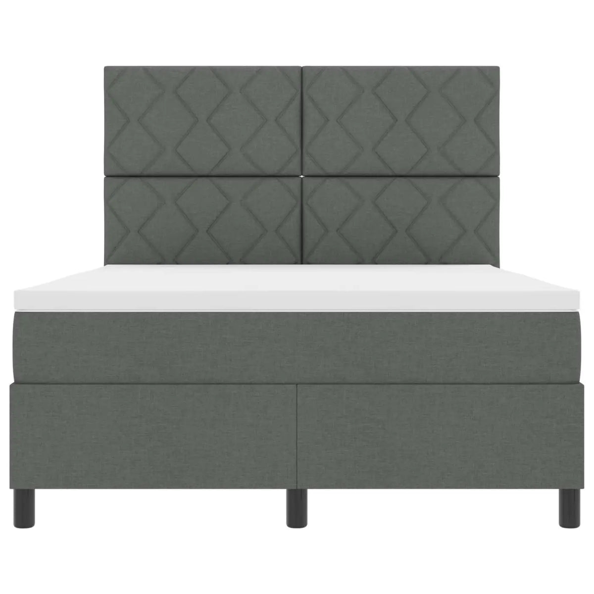 Lit à ressorts avec bandes LED Gris foncé 160 x 200 cm tissu - XIOS