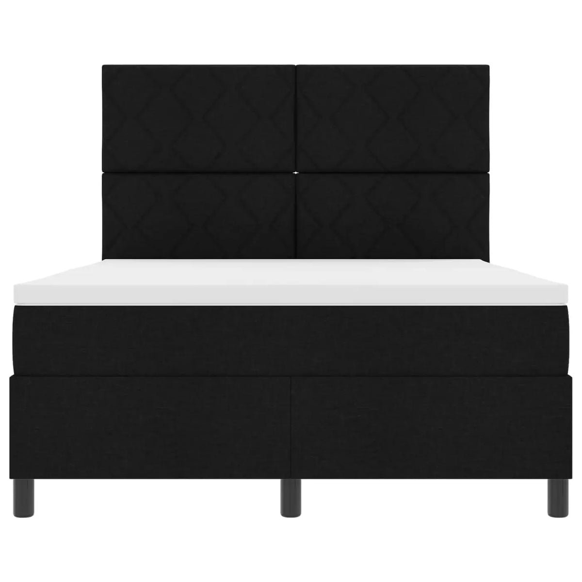 Lit à ressorts avec bandes LED Noir 160 x 200 cm tissu - XIOS