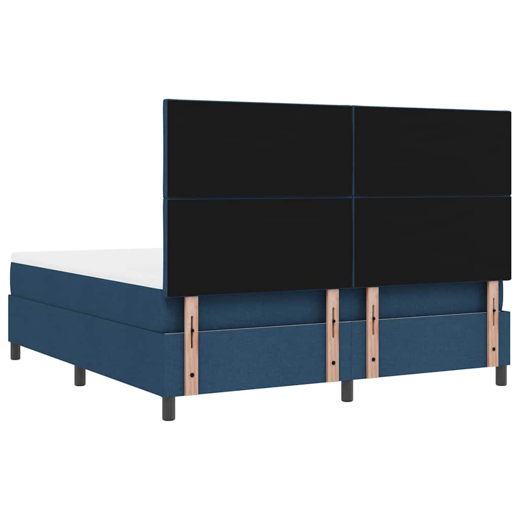 Lit à ressorts avec matelas Bleu 180 x 200 cm tissu - XIOS