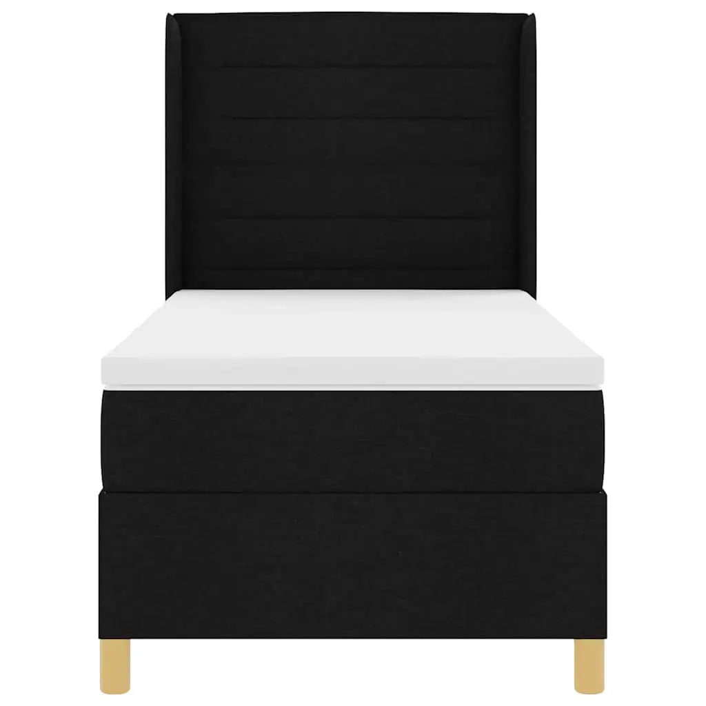 Lit à ressorts avec bandes LED Noir 80 x 200 cm tissu - XIOS